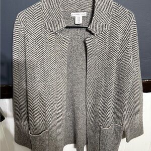 Sincerely Jules Gray and Cream Herringbone Blazer